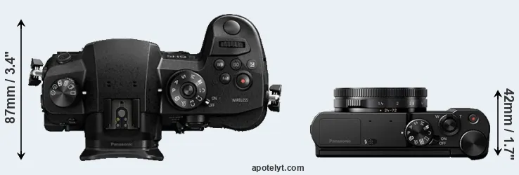 Compare GH5 versus LX10 top