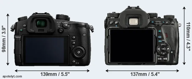 Comparison GH5 or K-1 rear