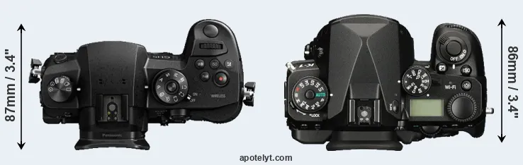 Compare GH5 versus K-1 top