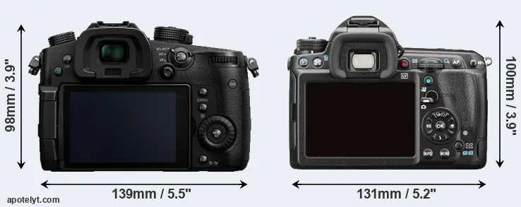 Comparison GH5 or K-3 II rear