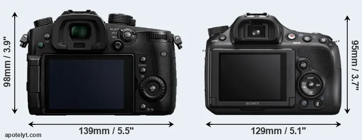 Comparison GH5 or A58 rear