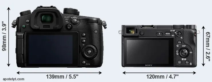 Comparison GH5 or A6300 rear