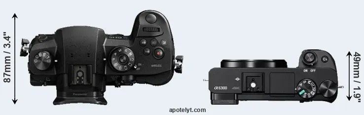 Compare GH5 versus A6300 top