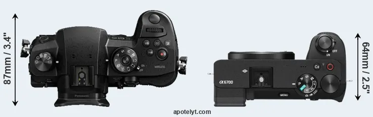Compare GH5 versus A6700 top