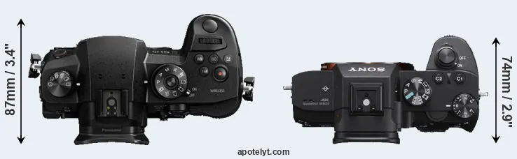 Compare GH5 versus A7 III top
