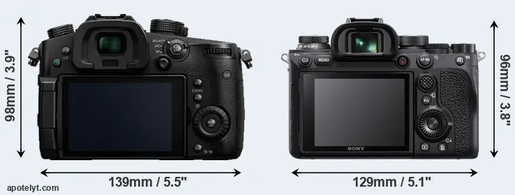 Comparison GH5 or A9 II rear