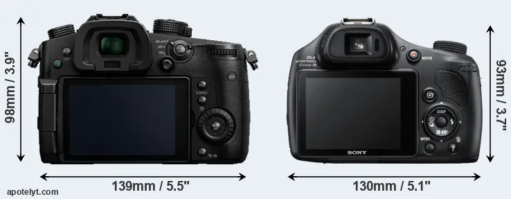 Comparison GH5 or HX400V rear