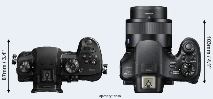 Compare GH5 versus HX400V top