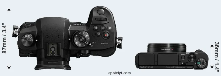 Compare GH5 versus HX95 top