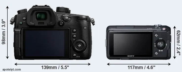 Comparison GH5 or NEX-3 rear