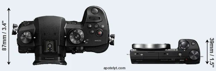 Compare GH5 versus NEX-5R top