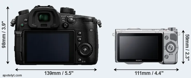 Comparison GH5 or NEX-5T rear