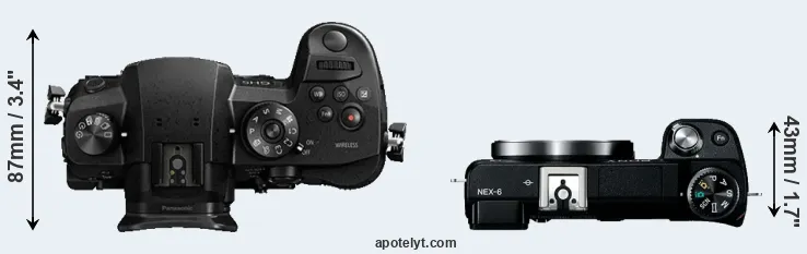 Compare GH5 versus NEX-6 top