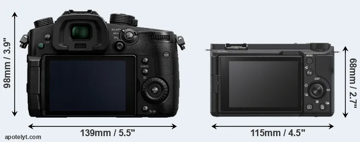 Comparison GH5 or ZV-E10 II rear
