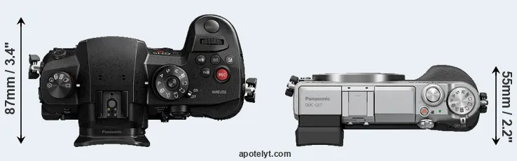 Compare GH5s versus GX7 top