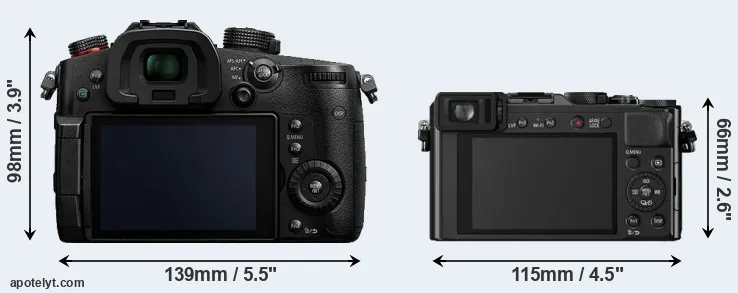 Comparison GH5s or LX100 rear
