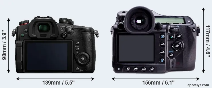 Comparison GH5s or 645D rear