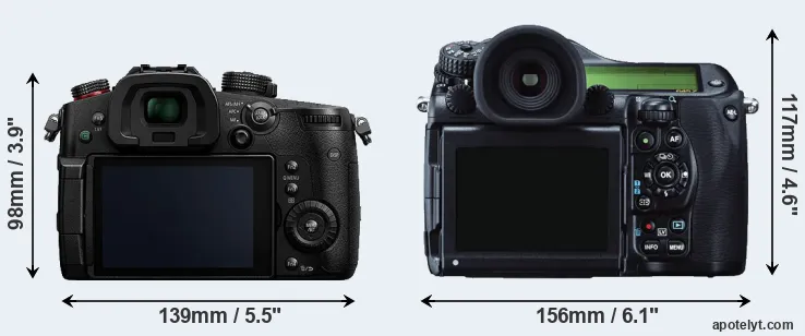 Comparison GH5s or 645Z rear