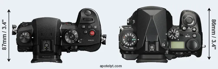 Compare GH5s versus K-1 II top