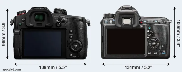 Comparison GH5s or K-3 II rear