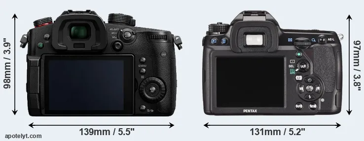 Comparison GH5s or K-5 II rear