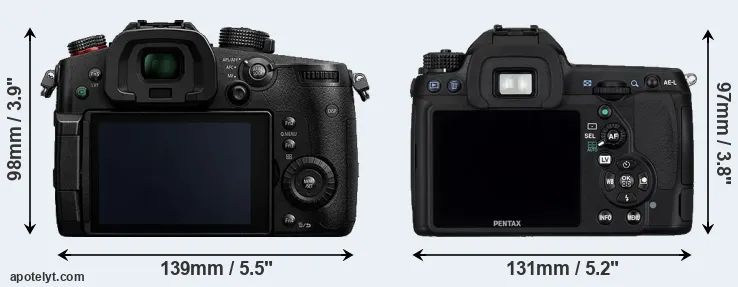 Comparison GH5s or K-5 rear