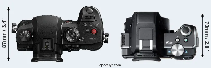 Compare GH5s versus K-S1 top