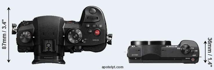 Compare GH5s versus A5100 top