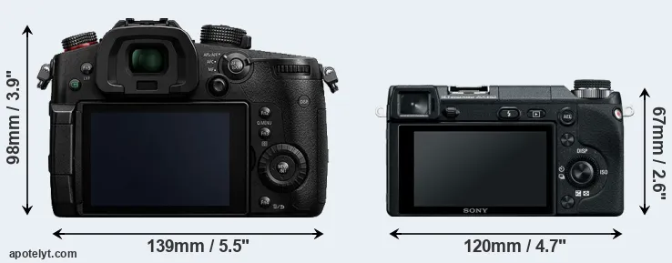 Comparison GH5s or NEX-6 rear