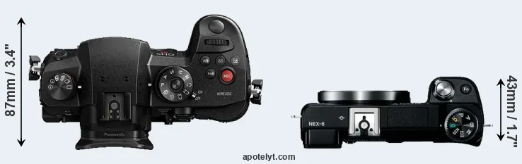 Compare GH5s versus NEX-6 top