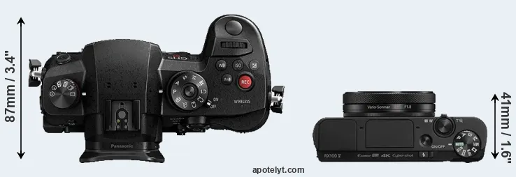 Compare GH5s versus RX100 V top