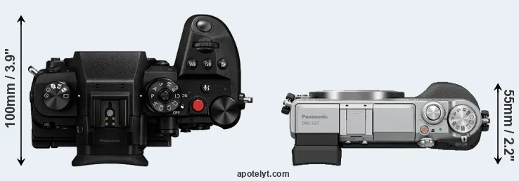 Compare GH6 versus GX7 top