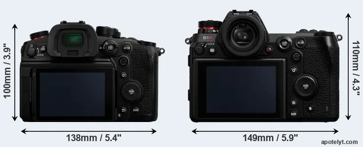 Comparison GH6 or S1R rear