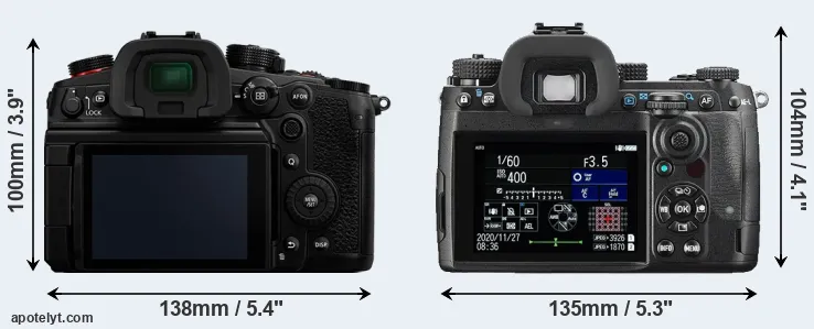 Comparison GH6 or K-3 III rear