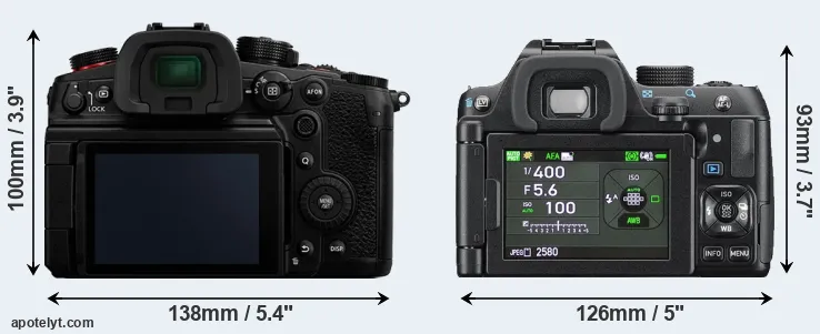 Comparison GH6 or K-70 rear