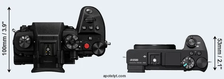 Compare GH6 versus A6500 top