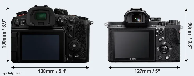 Comparison GH6 or A7 II rear