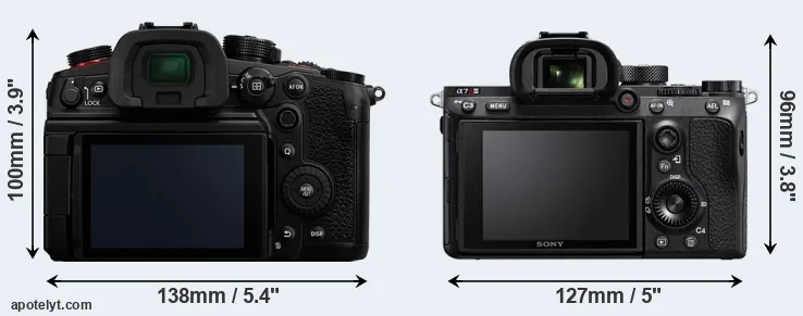 Comparison GH6 or A7R III rear