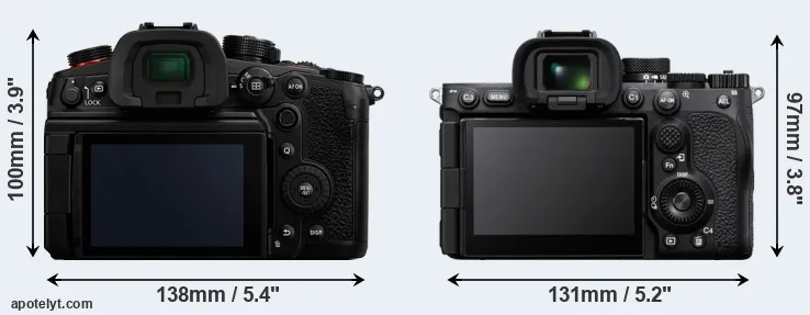 Comparison GH6 or A7R V rear