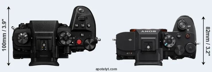 Compare GH6 versus A7R V top