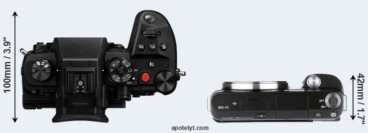 Compare GH6 versus NEX-F3 top