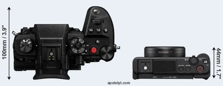 Compare GH6 versus ZV-1 top
