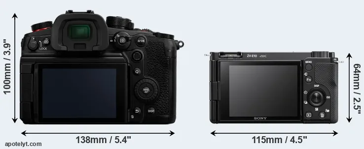 Comparison GH6 or ZV-E10 rear