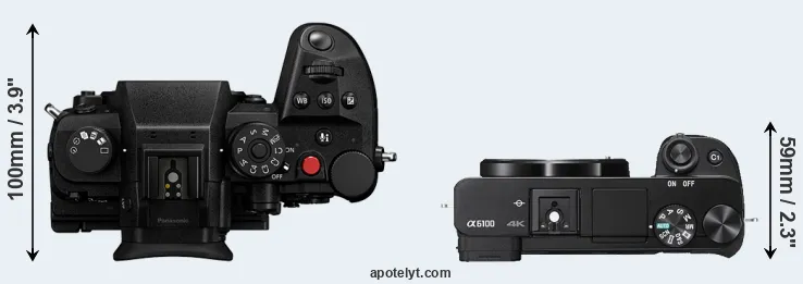 Compare GH7 versus A6100 top