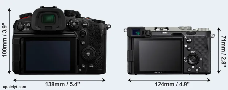Comparison GH7 or A7C rear
