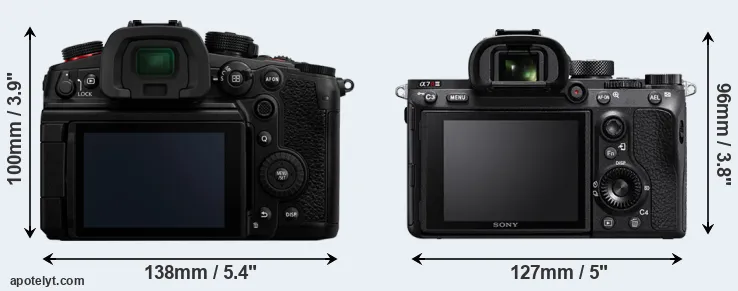 Comparison GH7 or A7R III rear