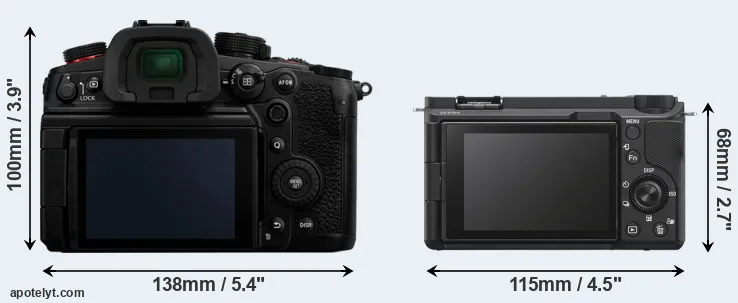 Comparison GH7 or ZV-E10 II rear