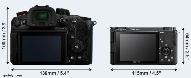 Comparison GH7 or ZV-E10 rear