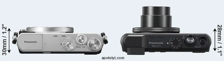 Compare GM1 versus LF1 top