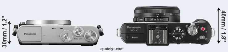 Compare GM1 versus LX7 top